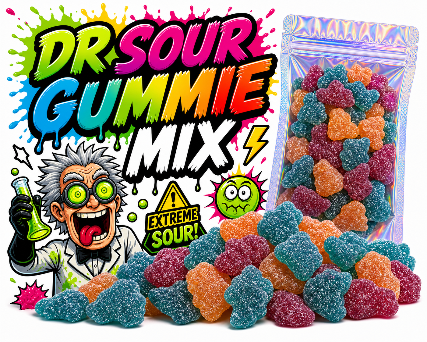 Dr. Sour pulverkugler Mix