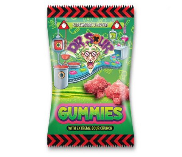 Dr. Sour Gummies jordbær 200gr