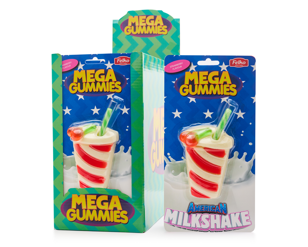 Mega Gummies Amerikansk milkshake 120 gram