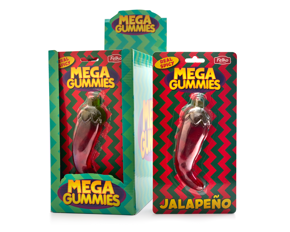 Mega Gummies Jalapeño-peber 120 gram