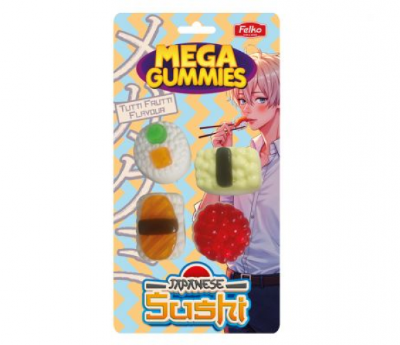 Mega Gummies japansk sushi 120 gram