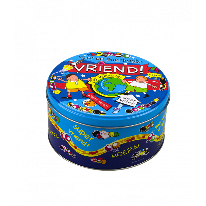 Fyldt slikdåse ven og 500 g