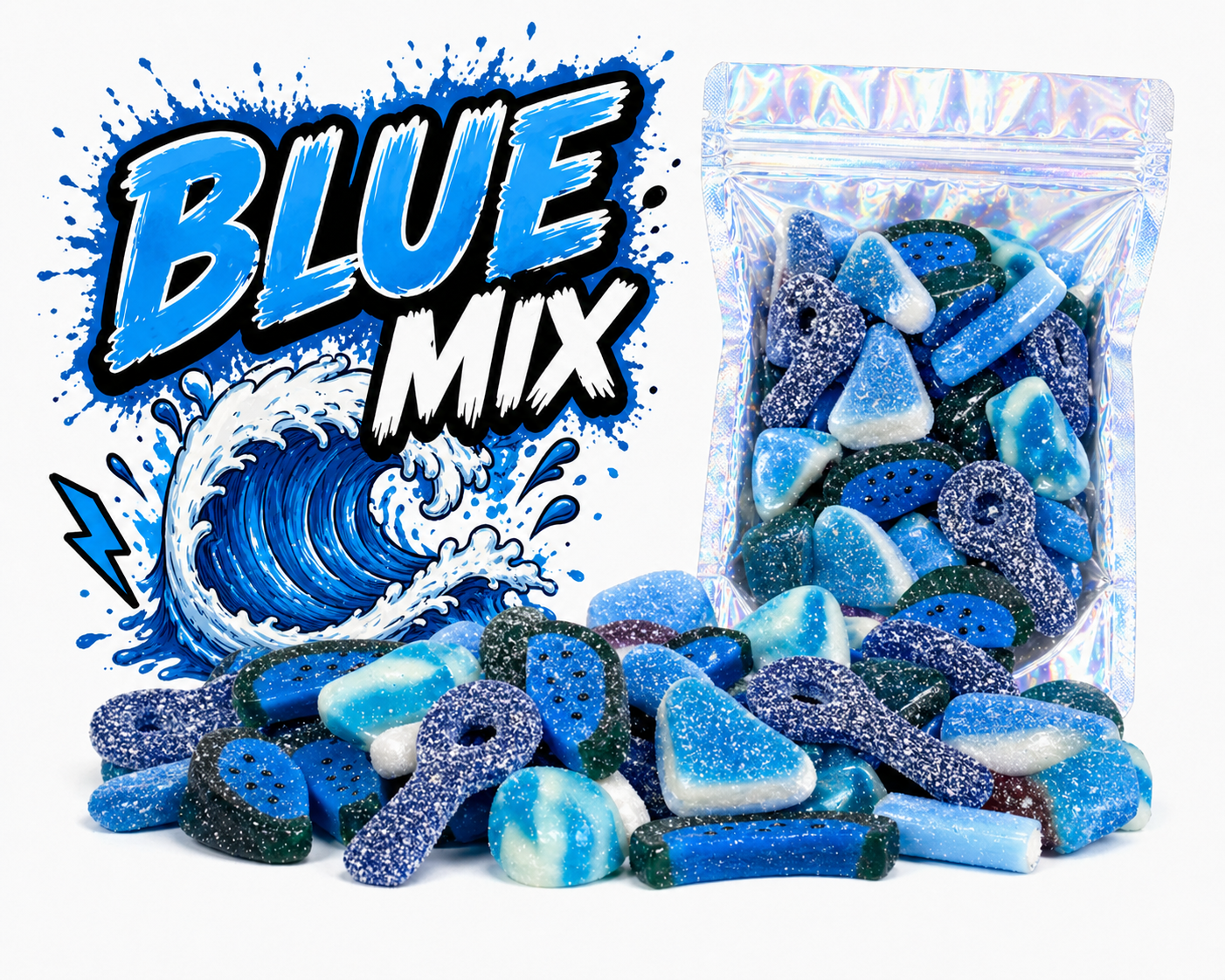 Sød &amp; Sur Blå Mix