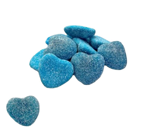 Dulce Plus sure fyldte blå hjerter 250 gram