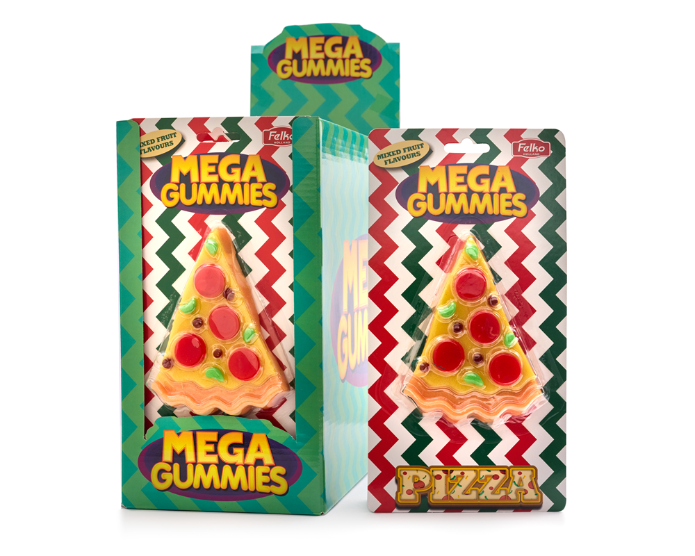Mega Gummies pizzastykke 120 gram