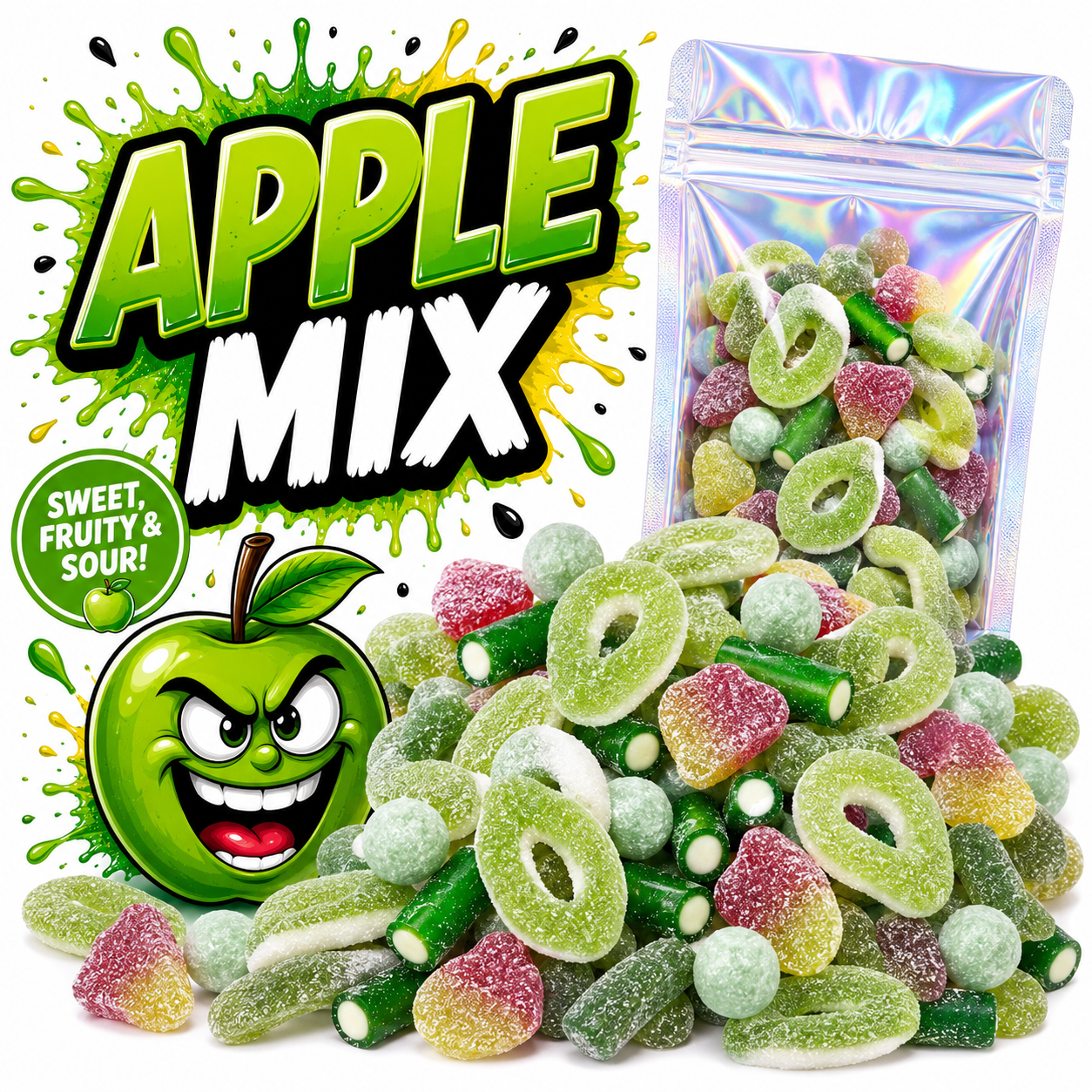 Sød &amp; Sur Æble Mix