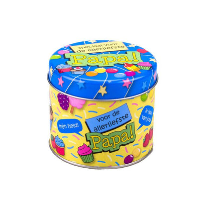 Fyldte slikdåser og Far og 250 g